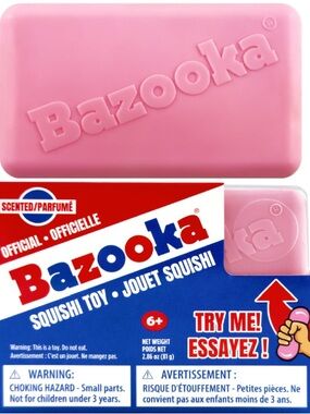 Viral Bazooka Gum Squishy Toy - Scented Bazooka Bar